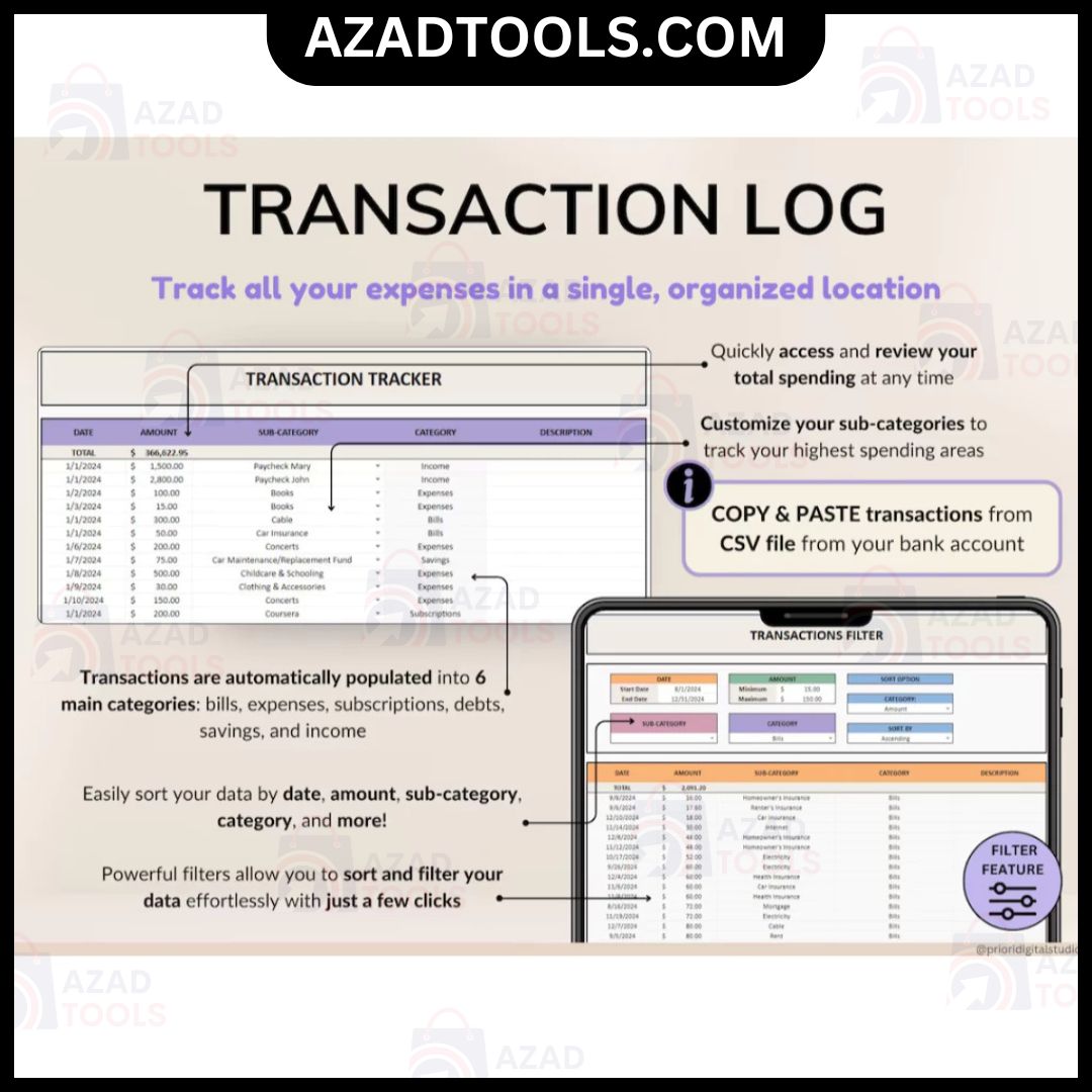 Automated Income and Expense Tracker Spreadsheet Monthly Debt Google Sheets Template Excel Spreadsheet Bank Statement